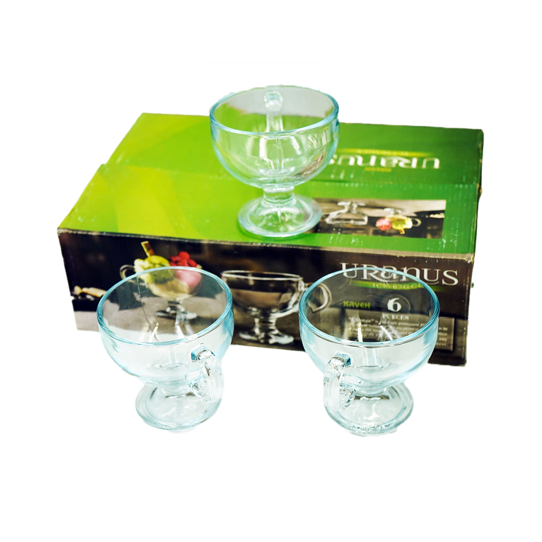 Ice Cream Set 6Pc Clear With Handle Uranus