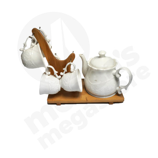 Tea Set 13Pc With Bamboo Stand