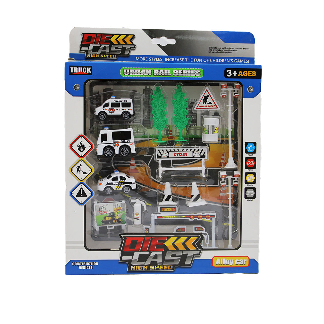 Toys Police Set 13Pc Die Cast 700-7