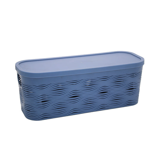 Storage Basket 16X10X9.5Cm With Lid Plastic