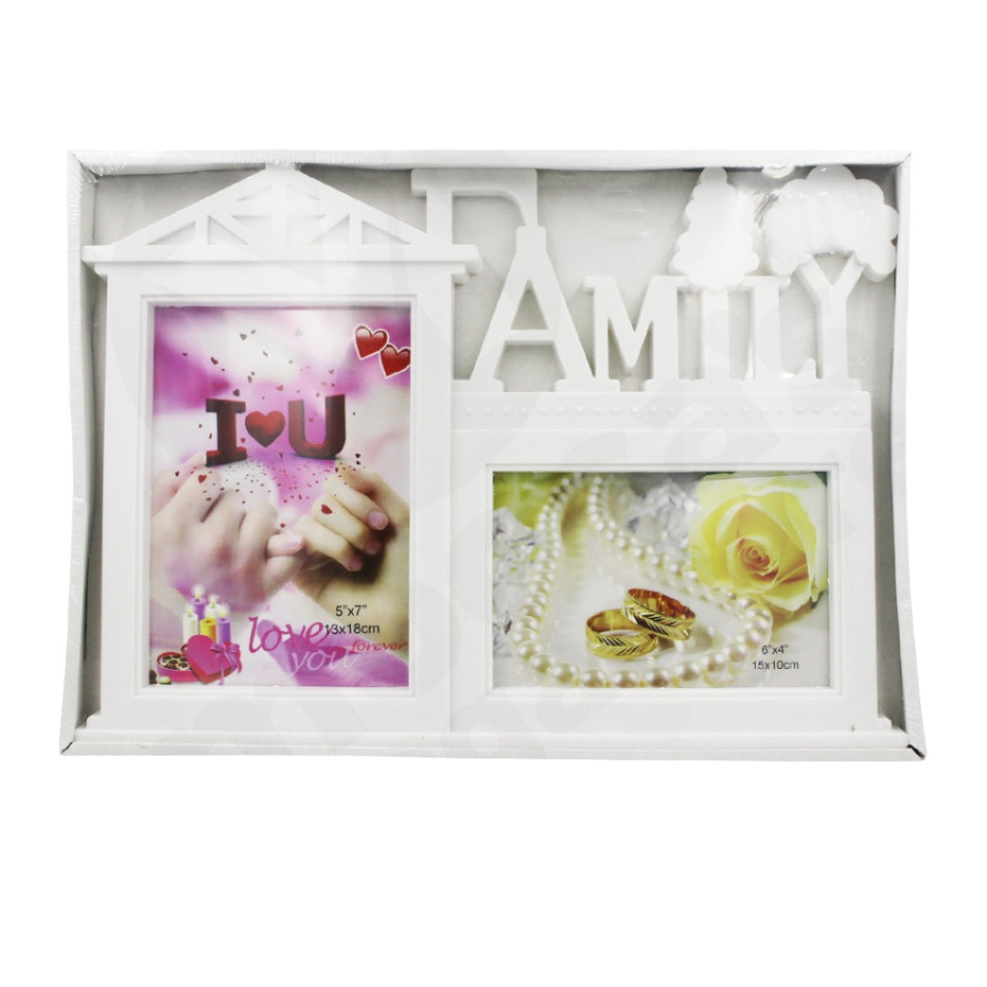 Photo Frame 2 Photo 34X25Cm Plastic Frame