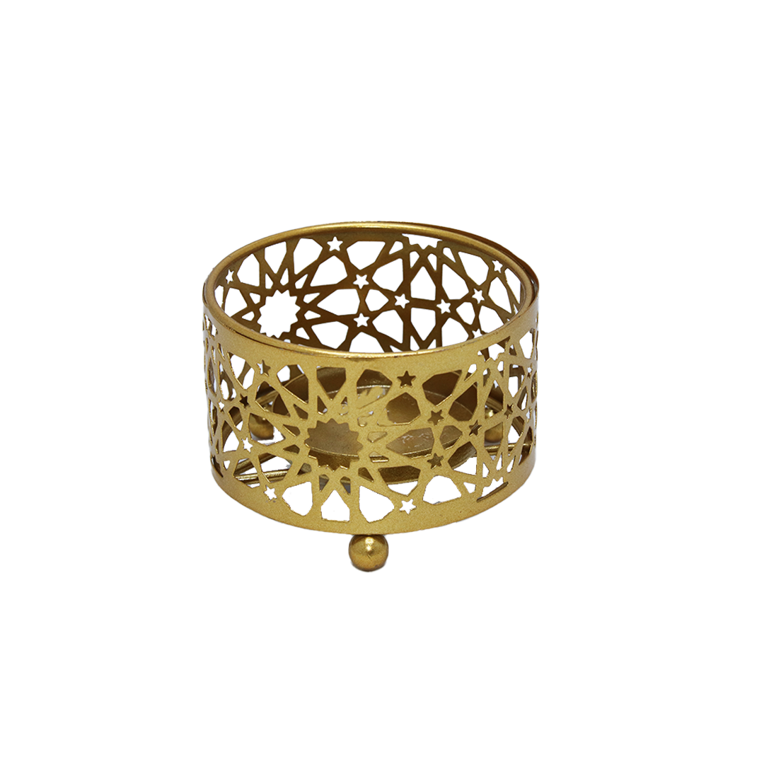 Candle Holder 8X6Cm Metal Gold