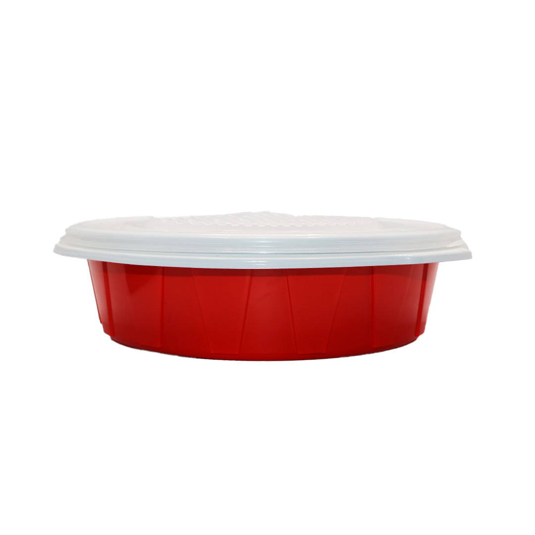 Takeaway Bowl With Lid Plastic 26Cm Red Xh-250