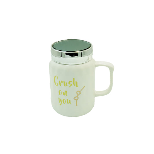 Mug Image 420Ml Embossed With Mirror Lid