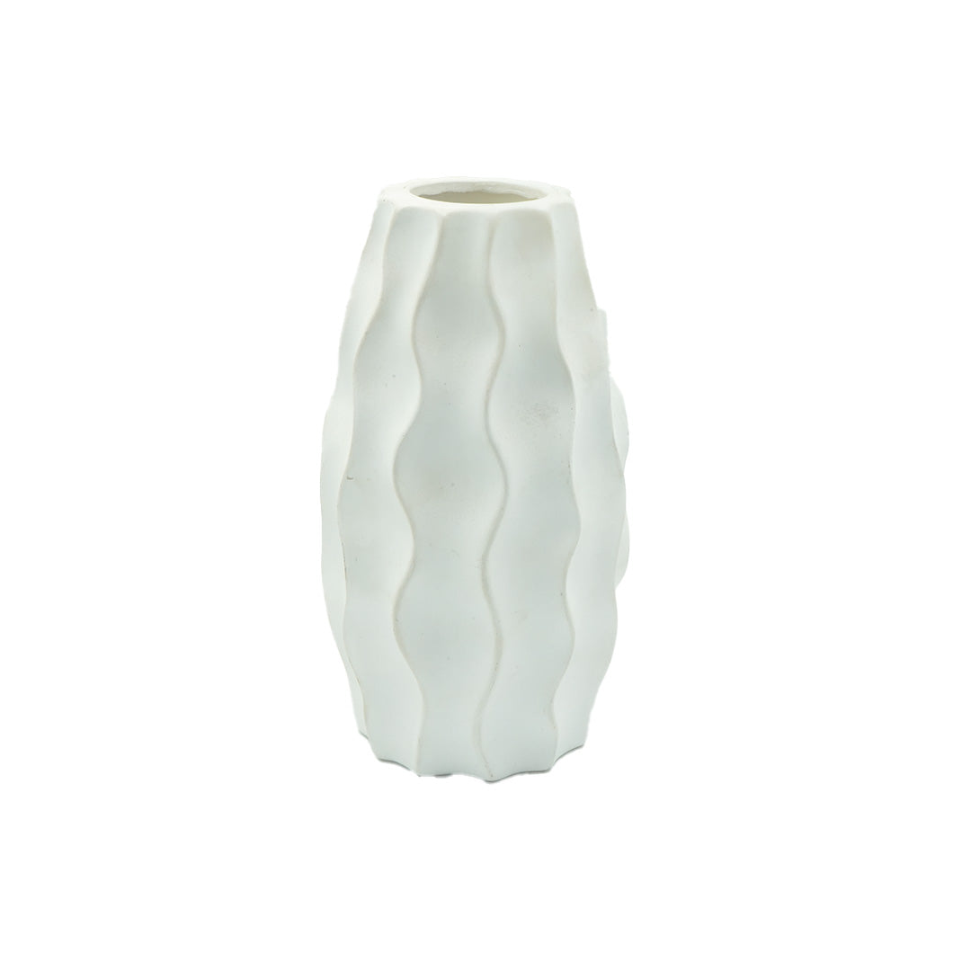 Vase Porcelain  24Cm Plain Embossed Assorted