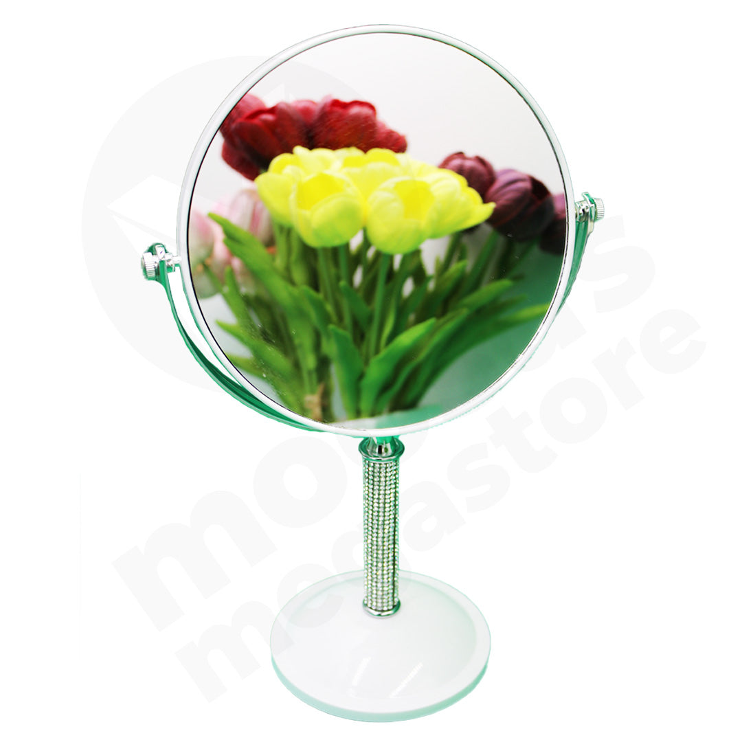 Mirror Cosmetic 17.5Cm Round Studs On Stem