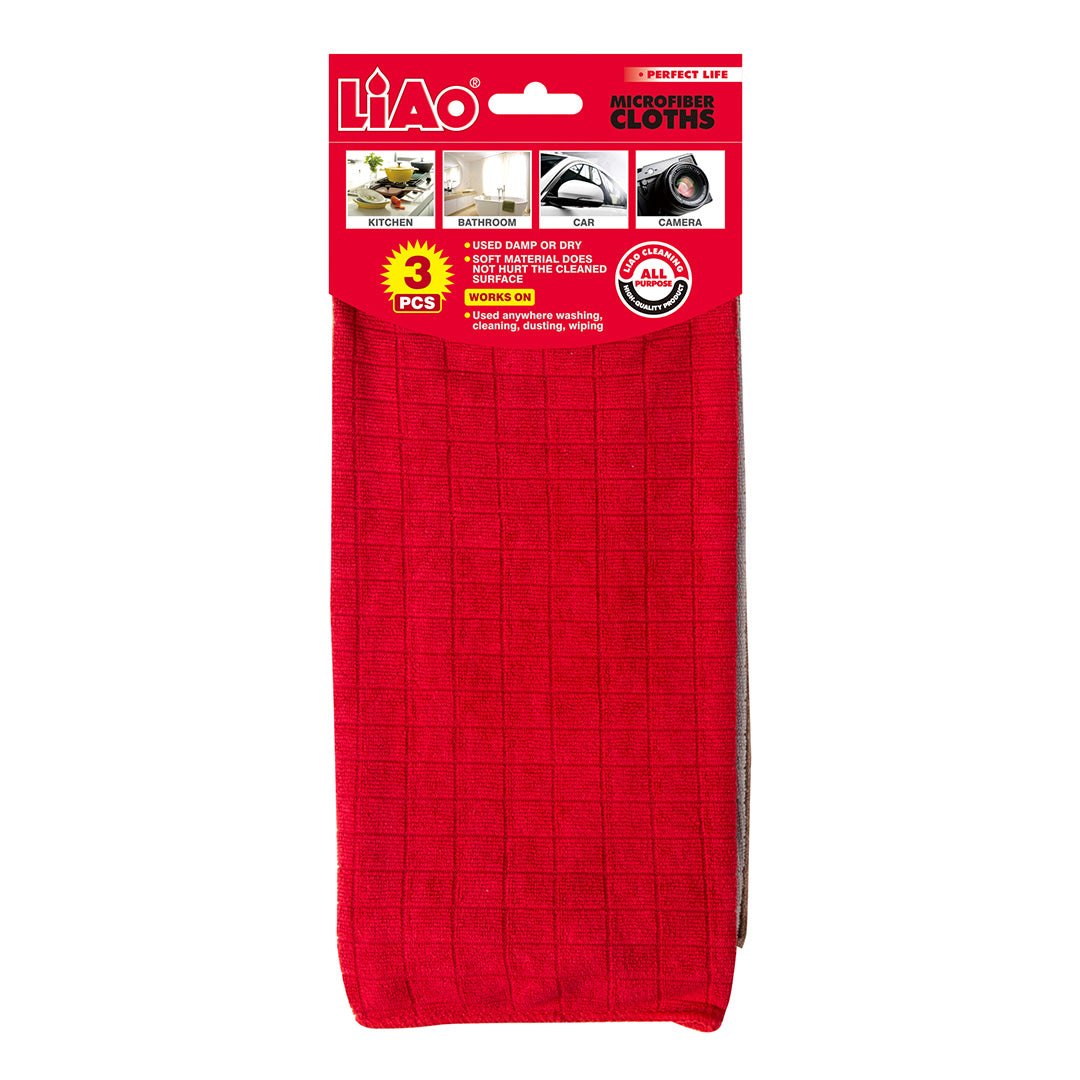 Microfibre Cloths 3Pc 30X40Cm  Liao G130017