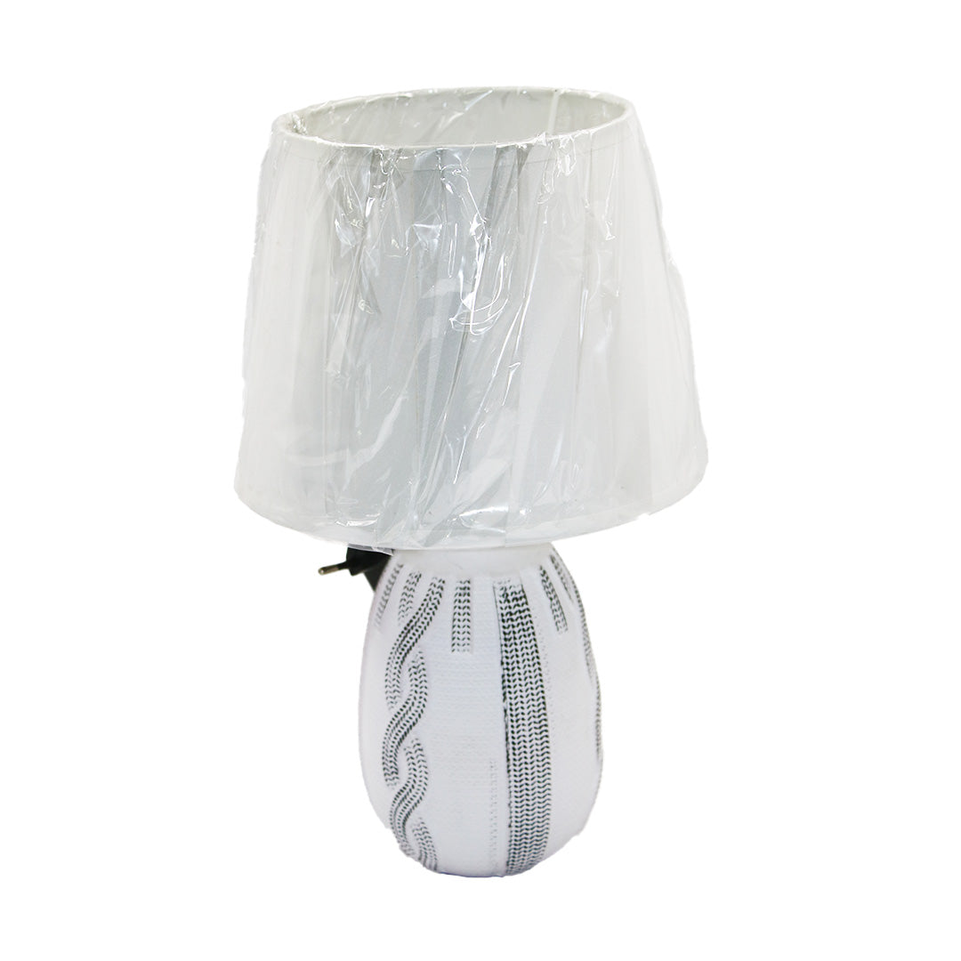 Lamp Shade & Base 18Cm Ceramic Embossed