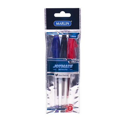 Marlin Pen 3Pc Assorted Transparent