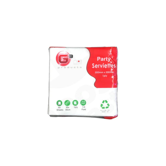 Serviettes White 1Ply 50Pc Ghh