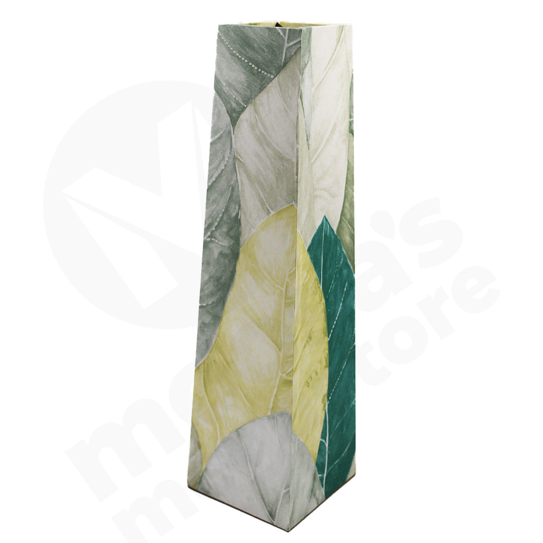 Vase 39X7Cm Square Wooden Printed