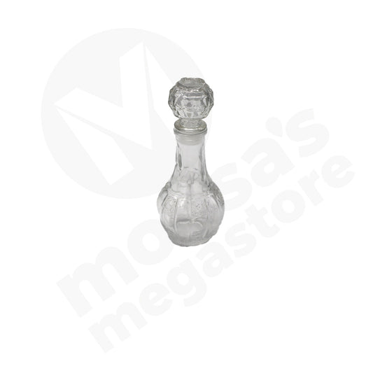 Decanter 12X3Cm Round Clear Embossed Pop Lid