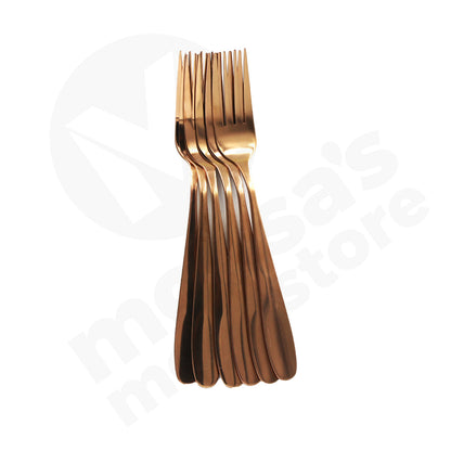 Forks 6Pc Plain Rose Gold Yes Houses