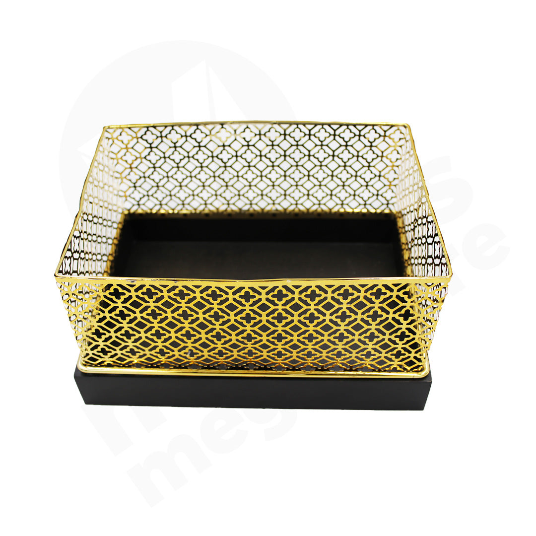 Storage Container 24X18X14Cm Gold/Black Base