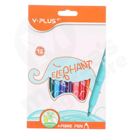 Felt Pens 12Pc Elephant Y-Plus