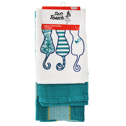 Tea Towel 3Pk Assorted Sales