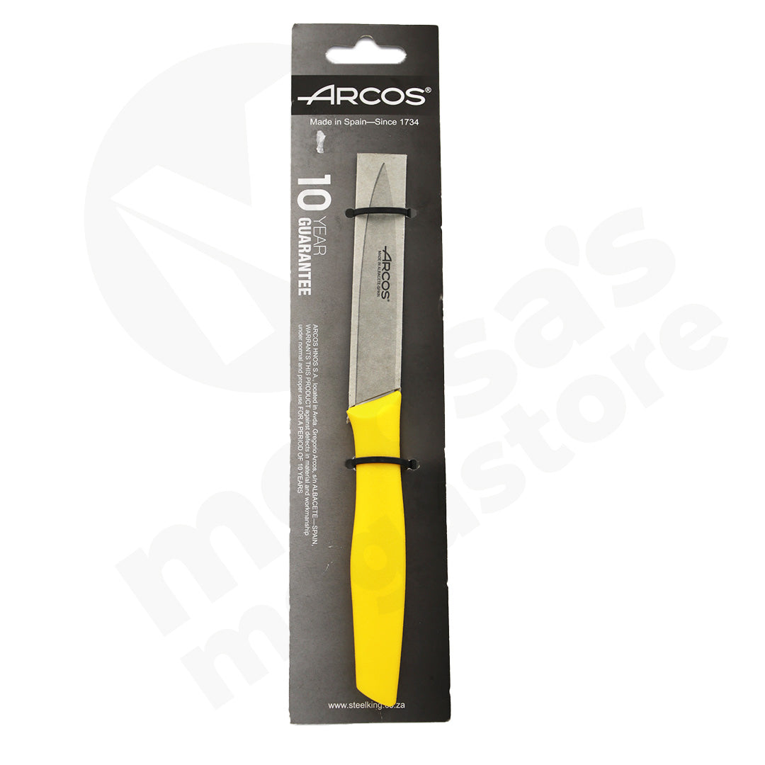 Knife Paring 100Mm Yellow Handle Arcos Carded