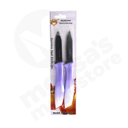 Knife Utility 2Pc 7Cm Plastic Handle