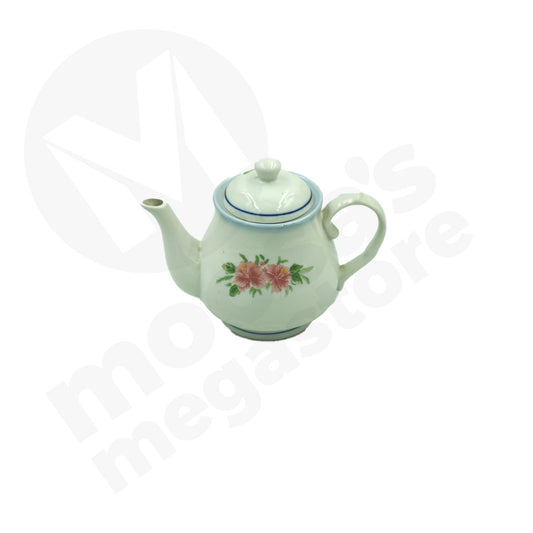 Tea Pot 9.5X6.5Cm White Round Floral Print