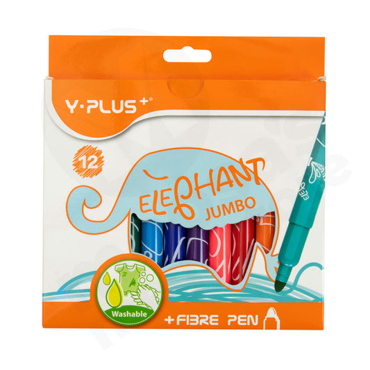 Felt Pens 12'S Jumbo Elephant Y-Plus