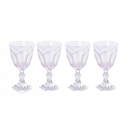 Tumbler 6Pc Wine 16X8Cm Embossed Clear