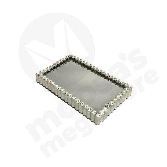 Tray 29.5X17Cm Sts With Mirror Base With Studs