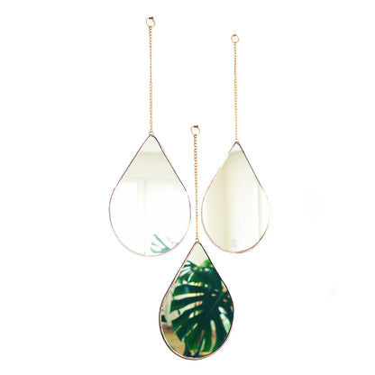 Mirror 3Pc 27X18Cm Teardrop Gold Frame