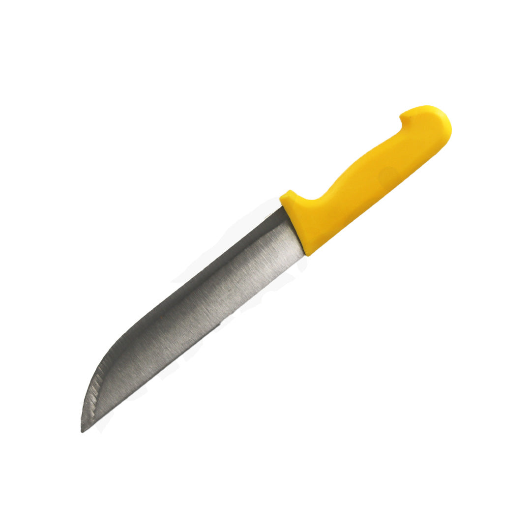 Knife Butcher 8In Red/Yellow  Handle Baishun