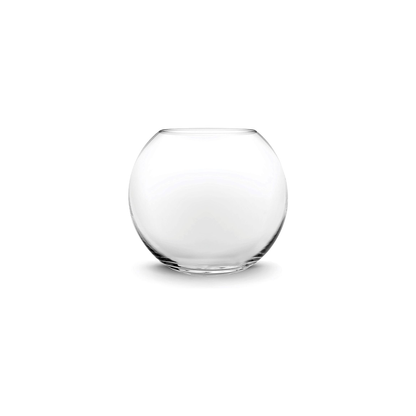 Vase Glass Bubble 12X10Cm Clear