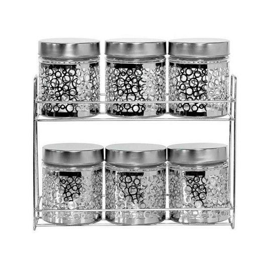 Storage Jar Set 6Pc With Rack Royal Home