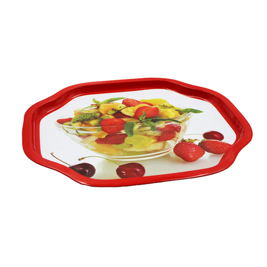 Tray Irregular 28X33Cm Metal Printed