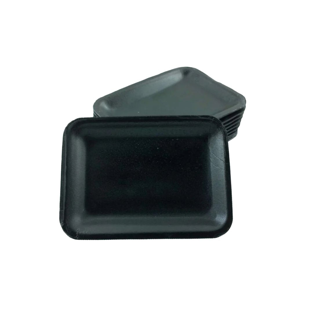 Foam Tray 25Pc 69D Black No Lid