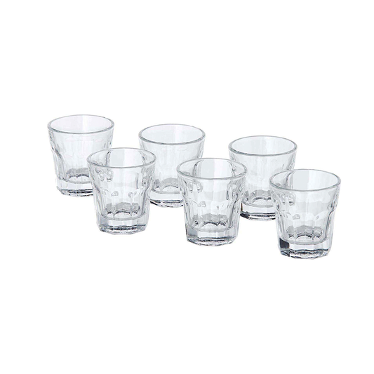 Shot Glass 6Pc 5.5X5Cm Clear Embossed