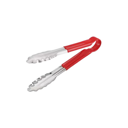 Tong Stainless Steel One Piece Red Handle