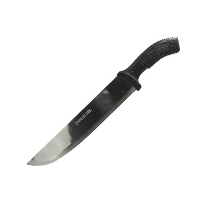 Butcher Knife 10In Embossed Black Pl Handle