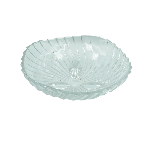 Bowl 23X7Cm Square Clear  Embossed Footed G Horse