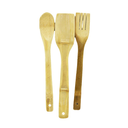 Spoon 3Pc Mixing Bamboo Poly Bag