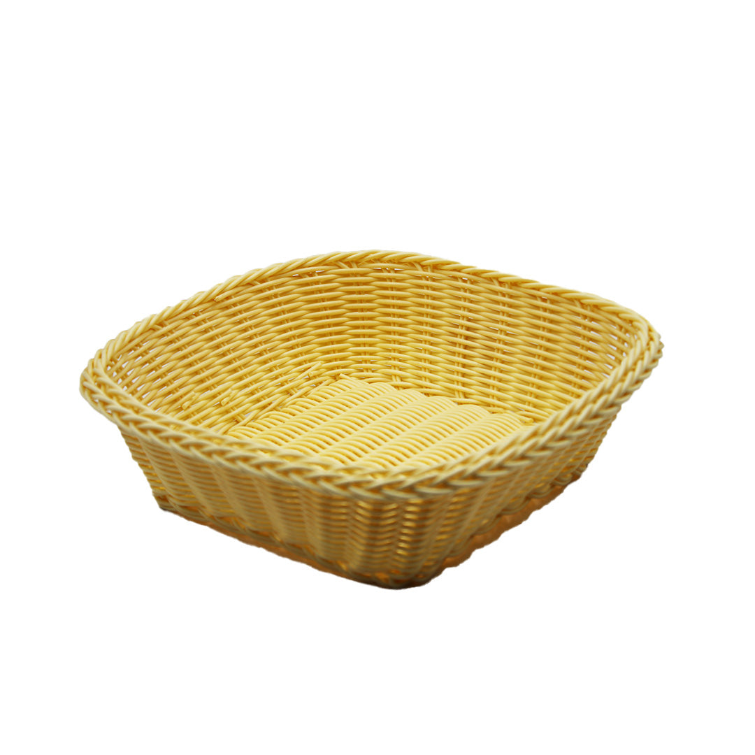 Bread Basket 25X25Cm Square  Woven Plastic