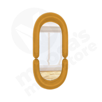 Mirror 28X18Cm Oval Plastic White Frame