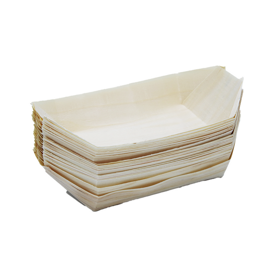 Bamboo Boat 20Pc 21X11.5Cm