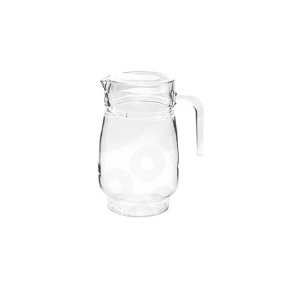 Jug 1.3L With Lid  20X10Cm Clear  Red Cherry