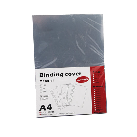 Binding Sheets 100Pc/100Mic A4 Pvc Gloss