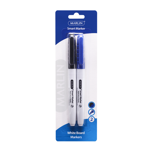 Marlin Whiteboard Marker 2Pc Black