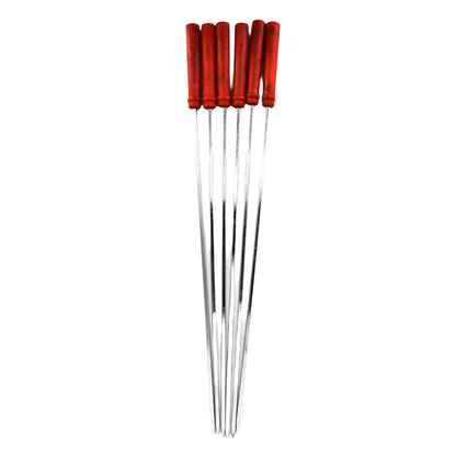 Barbeque  Skewer 6Pc 50Cm Wooden Handle Xinwan