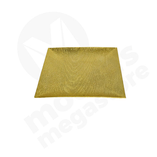 Underplate 30Cm Square Embossed Gold