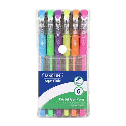 Marlin Pen 6Pc Pastel Gel