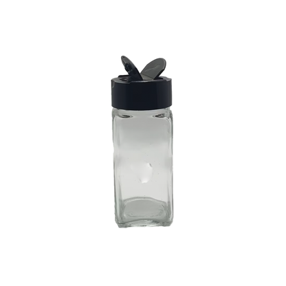 Glass Spice Jar 115Ml Square Clear