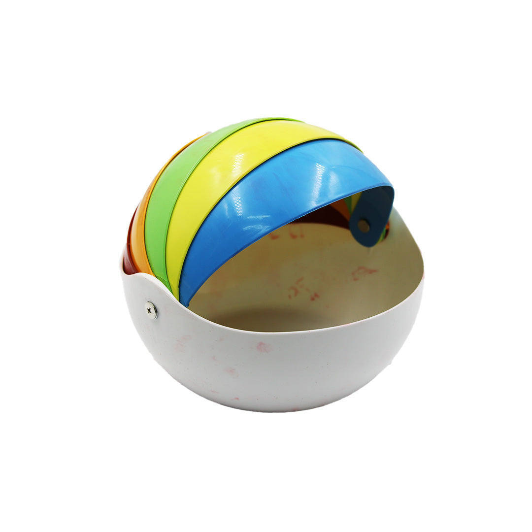 Candy Bowl 19X18Cm Folding Cover Rainbow