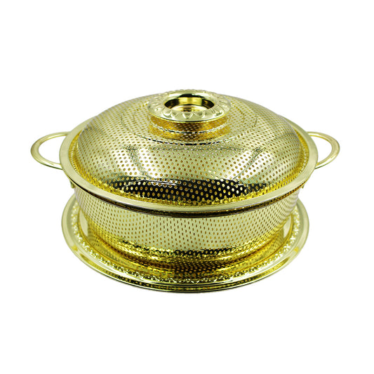 Colander With Lid & Tray 25Cm Gold/Rose Gold