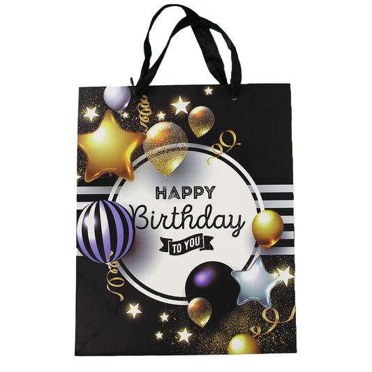 Gift Bag 32X26X10Cm Happy Birthday